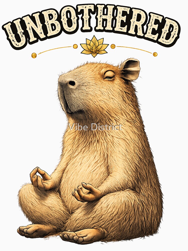 Unbothered Capybara Funny Zen Animal Gift Shirt by Vibe District