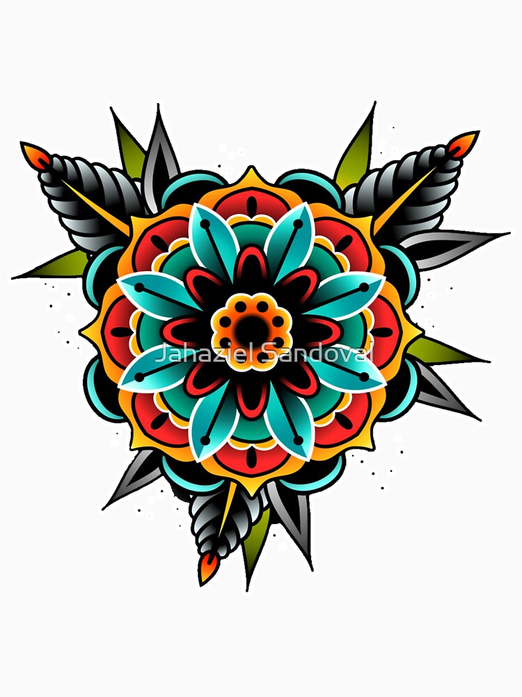 Traditional Flower Tattoo by Jahaziel Sandoval