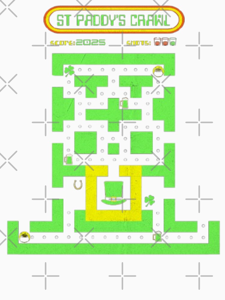 Retro-style arcade game screen titled "St Paddy's Crawl." by KolinBoy