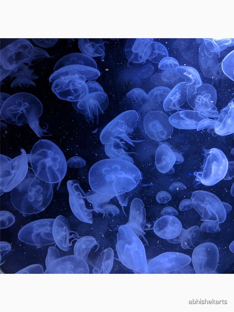 transparent Jelly fish in deep blue sea by abhishekarts