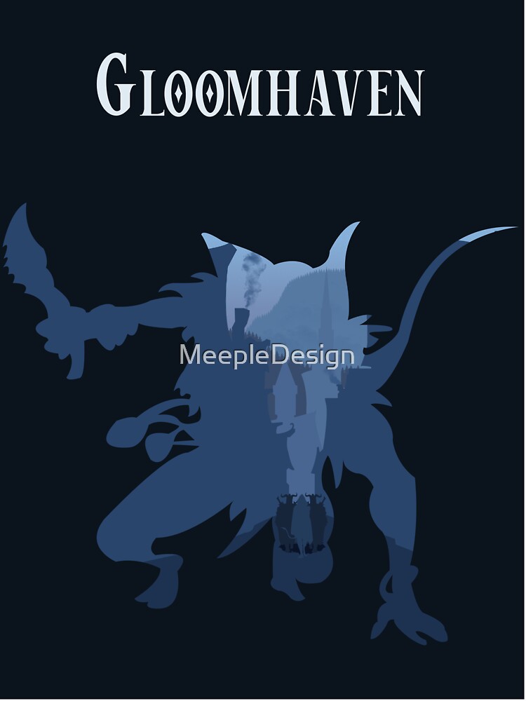 Gloomhaven Mindthief - Minimalist Silhouette Poster Style - Board Game Art by MeepleDesign