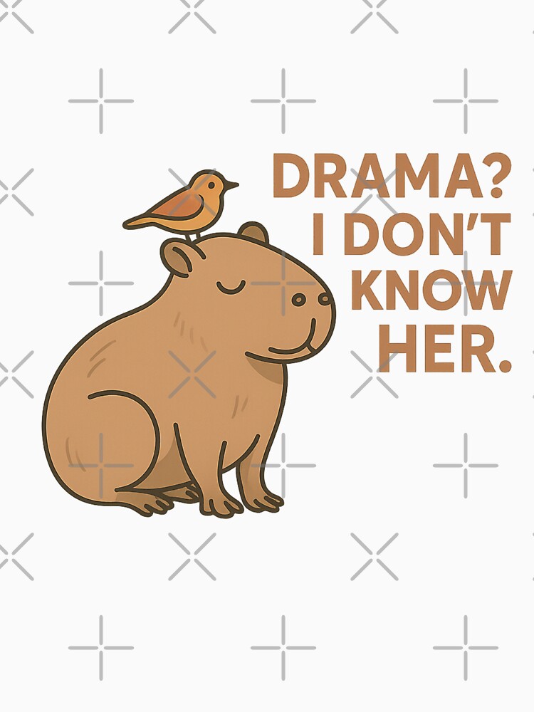 drama i dont know her No Drama Capybara – Chill Funny Animal Sticker by El-kournafi