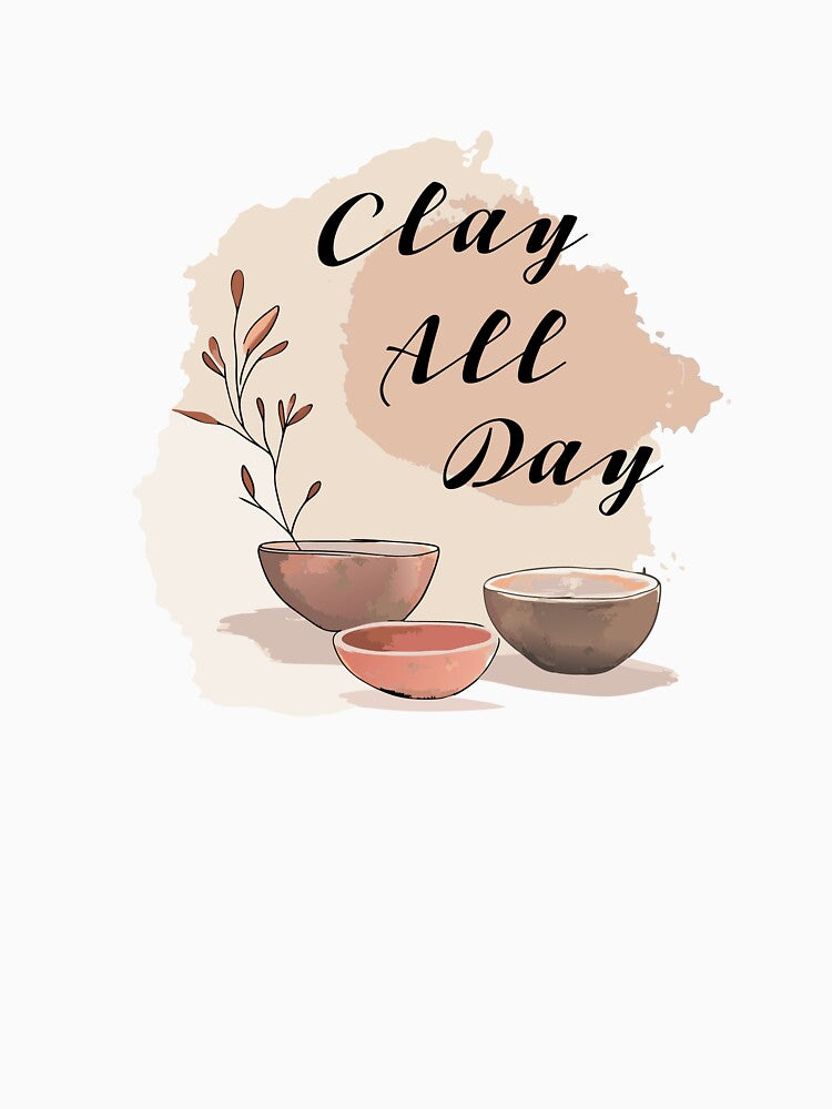 Pottery craft "Clay All Day" by Fixelgraphic