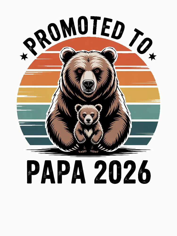 Promoted to Papa 2026 Cute New Dad Gift Idea by QuiteOrbit