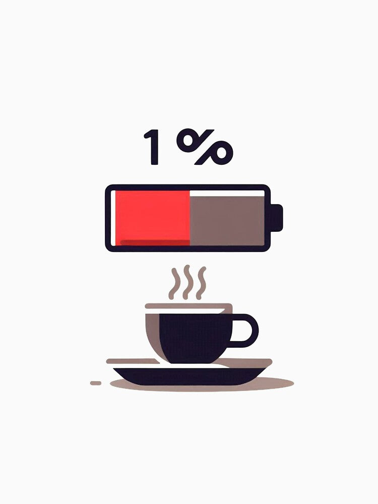 Battery at 1% – Powered by Coffee by Low Battery Society
