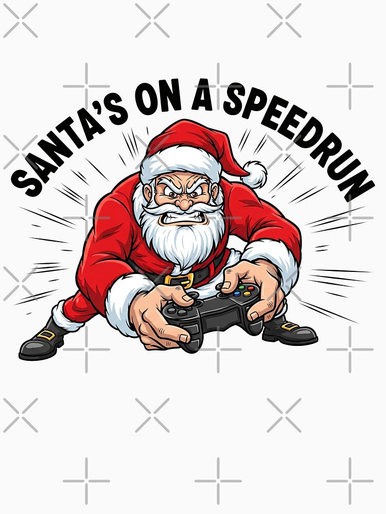 Christmas on a Speedrun – Gamer Holiday Speedrun Design by Ovaloon