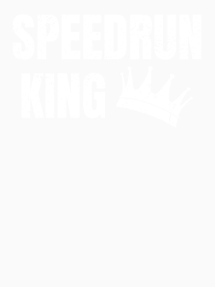 Speedrun King Grunge Crown – Bold Gamer Speedrunning Design by PHRASEandSTYLE
