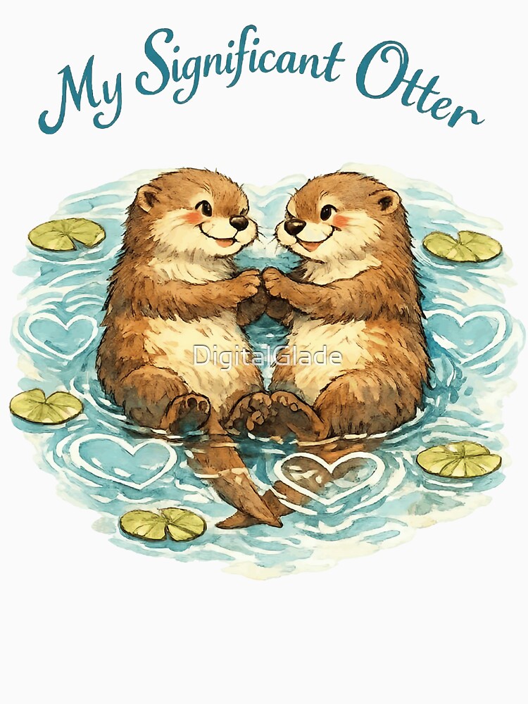 My Significant Otter - Cute Valentine Pun by DigitalGlade