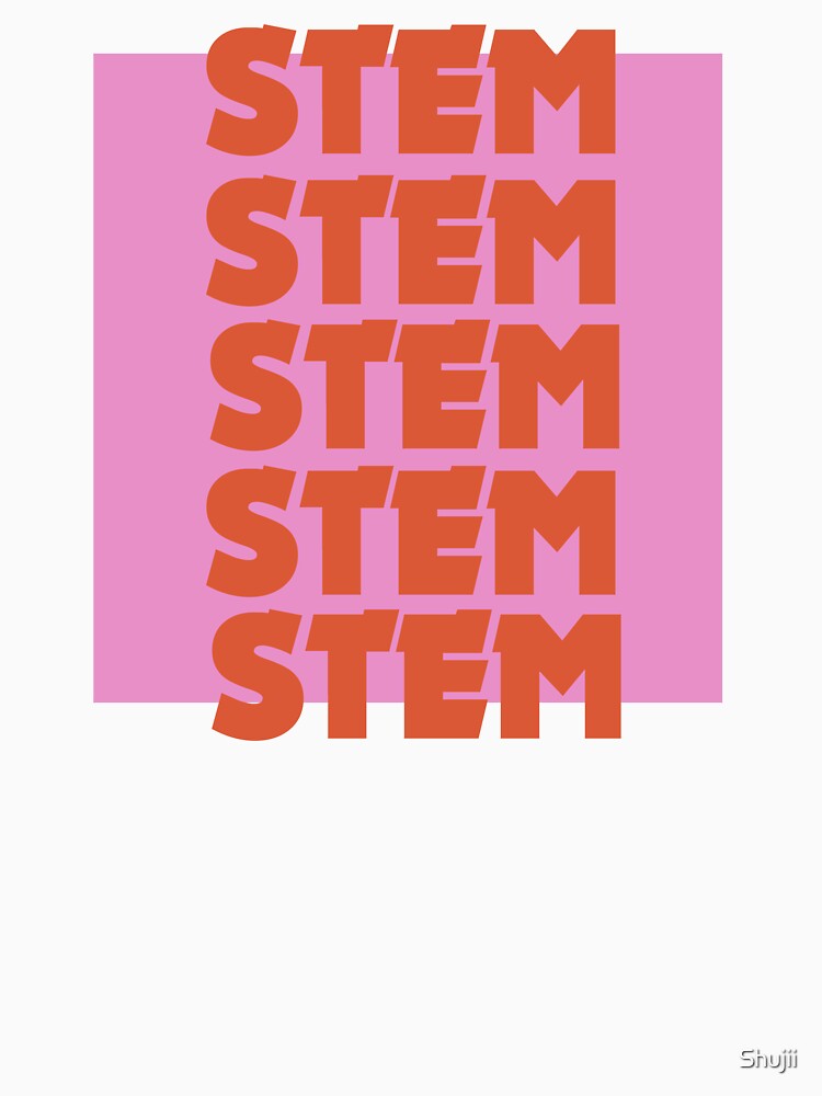 STEM pink red repeat by Shujii