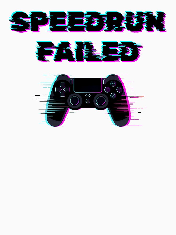 Speedrun Failed – Glitch Gamer Controller Design by PHRASEandSTYLE