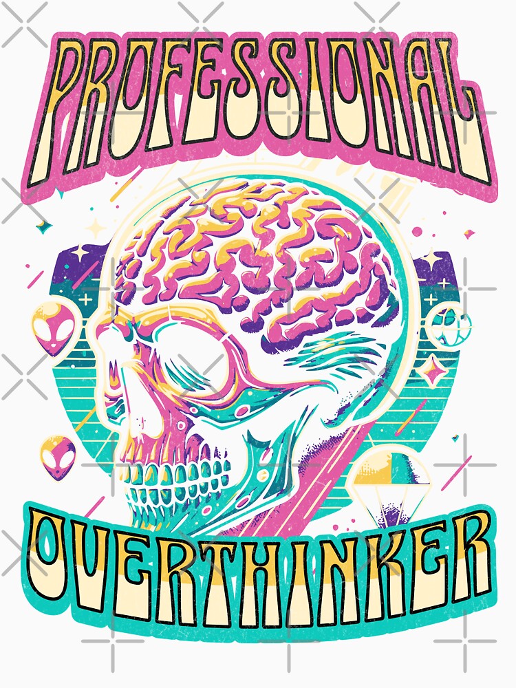 skull professional overthinker typography text Morcaworks by Morcawork
