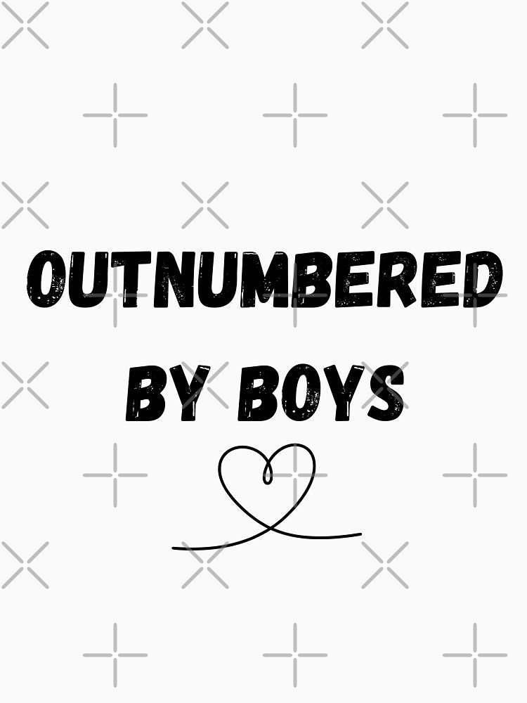 Funny Boy Mom Shirt Outnumbered By Boys T-Shirt, Mother of Sons Gift, Chaos Coordinator Graphic Tee by pipolabco