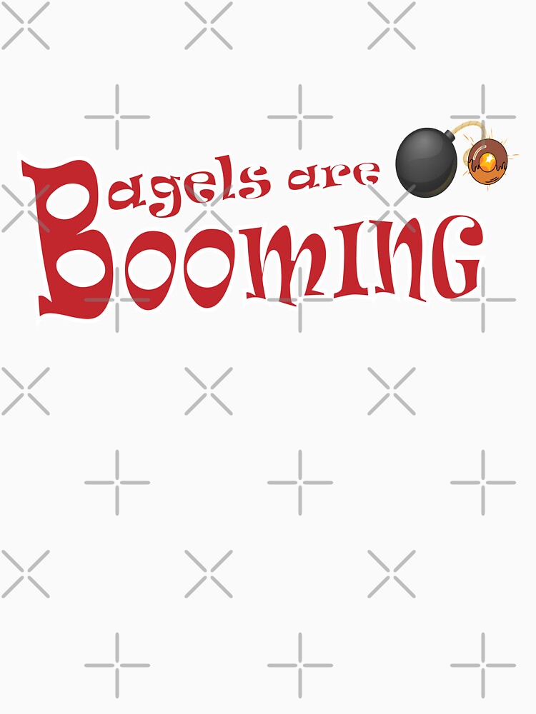 Bagels are booming, Cool shirt meme, Funny Present for Men, Bagels lover, Gift for fathers day, Slim Fit Red by Annona-