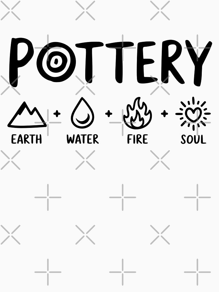 Funny Pottery Elements Earth Water Fire Soul Ceramicist Ceramic Artist by lanynx design
