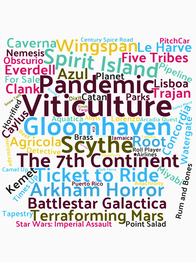 Board Game Art with Gloomhaven, Terraforming Mars, Wingspan by Diazjoseph