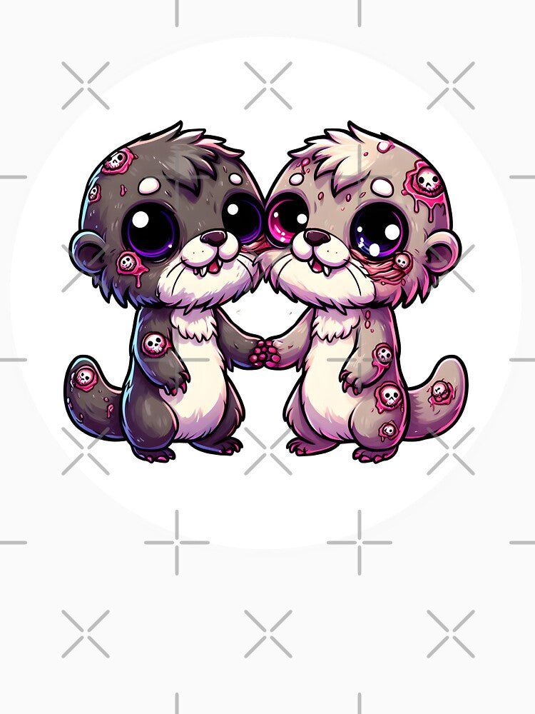Undead Otter Duo: A Cute and Creepy Bond by Mechanical-Artt