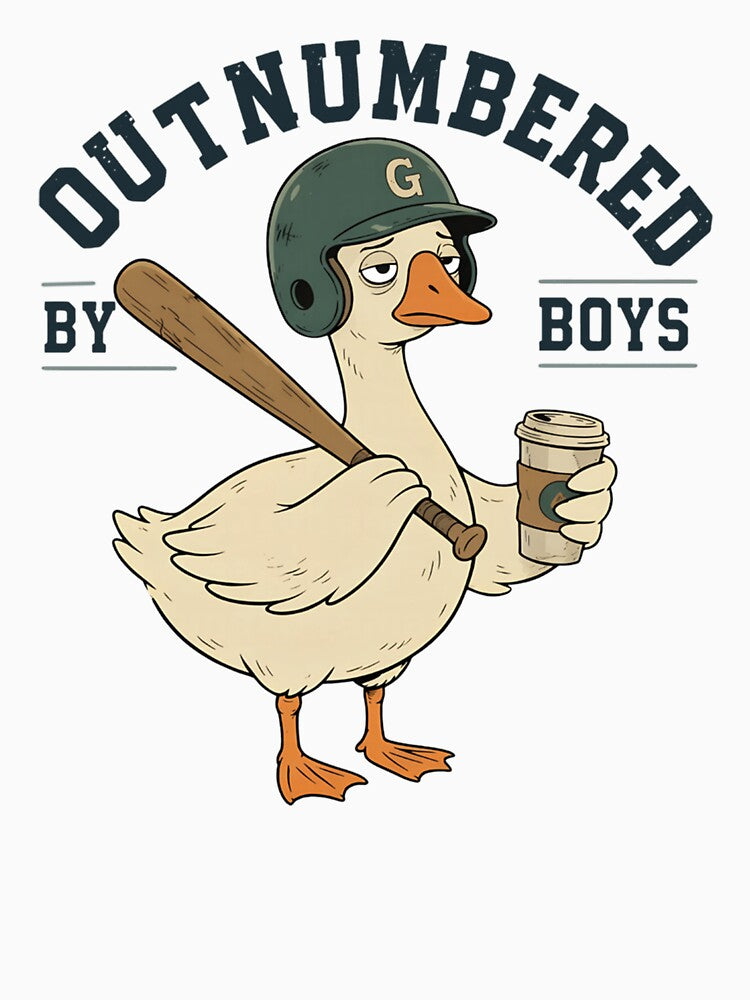 Outnumbered By Boys Funny Goose Boy Mom Life Meme by SchoebenIllijah