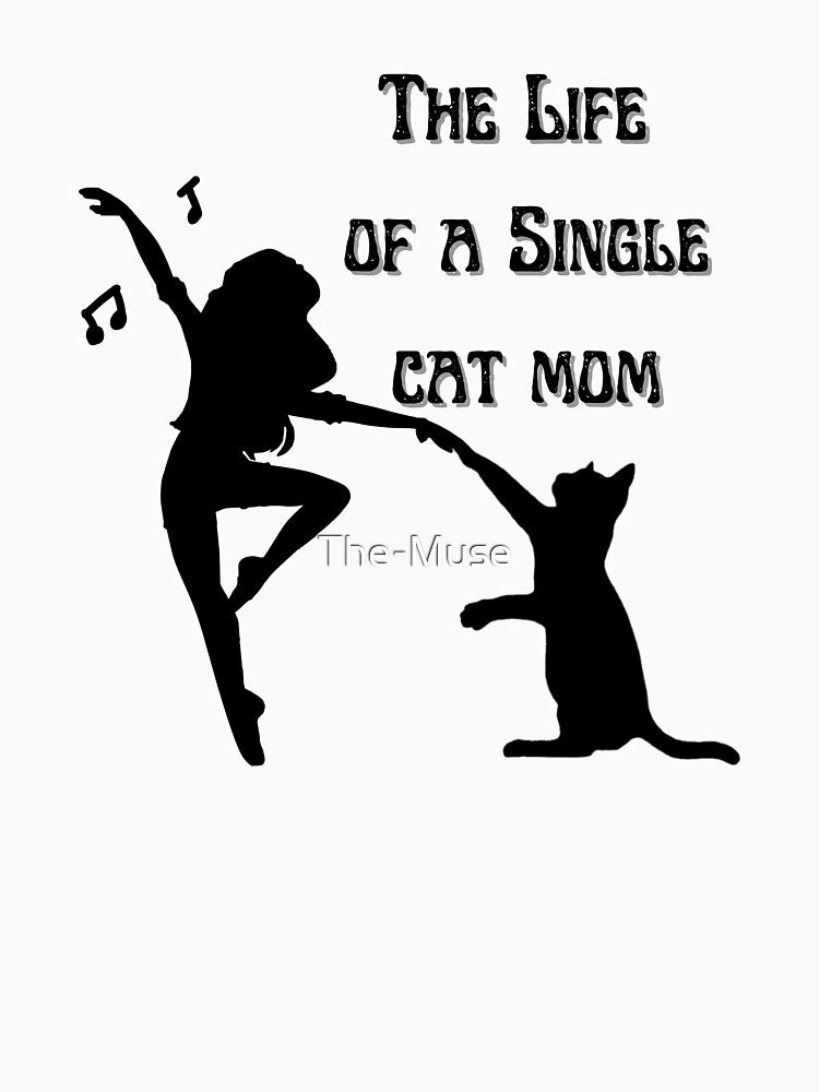 The Life of a Single Cat Mom - Lady Silhouette dancing with Cat by The-Muse