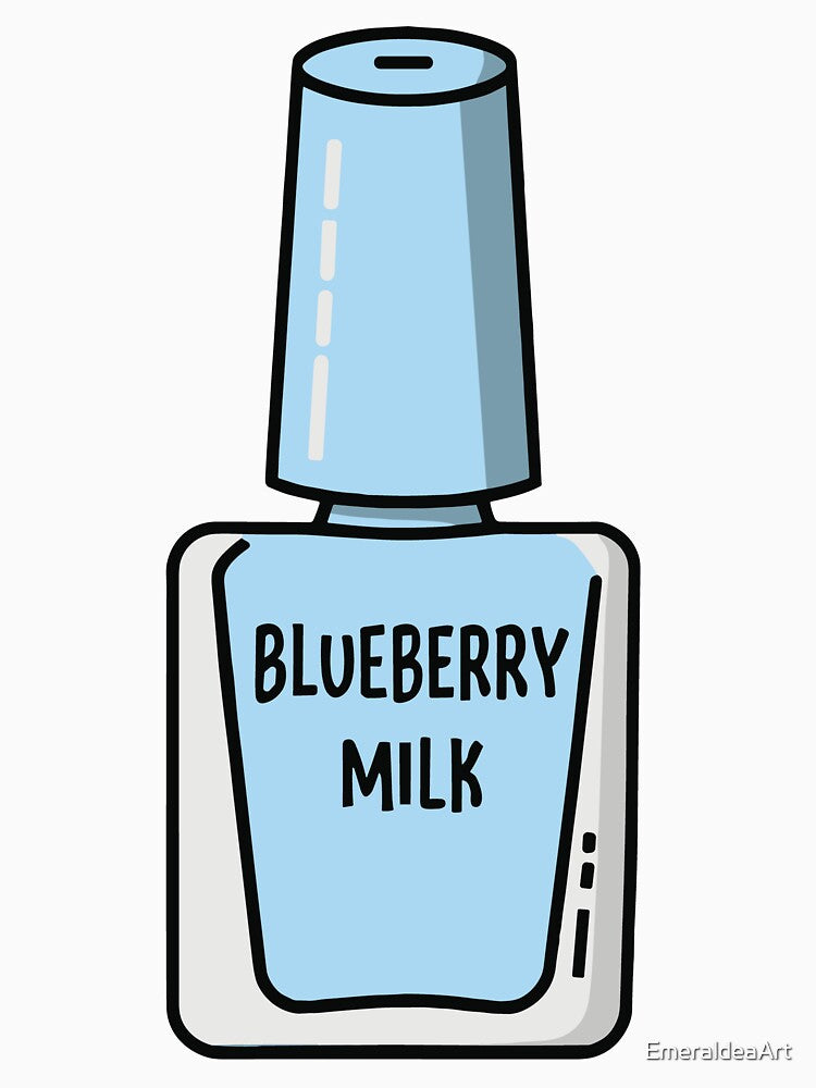 Blueberry Milk Nail Polish Art by EmeraldeaArt