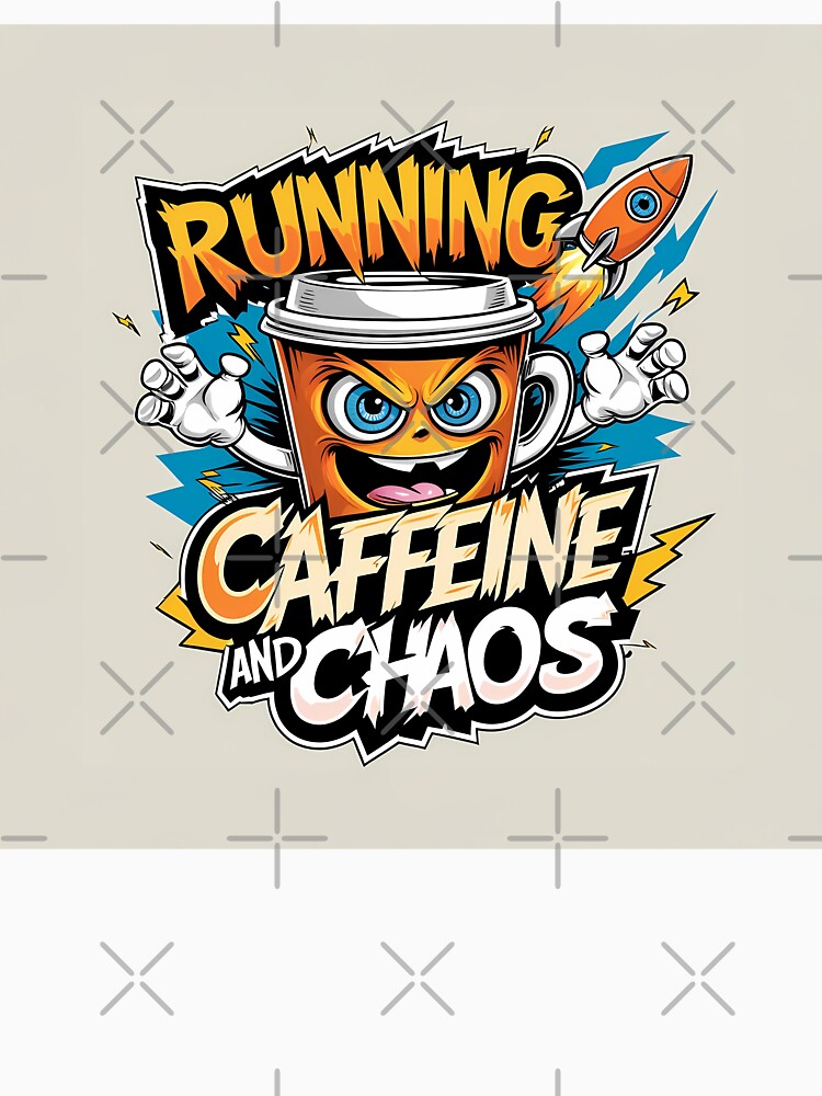 Caffeine Chaos – Wild Coffee Cup Running on Espresso & Energy by KateVil