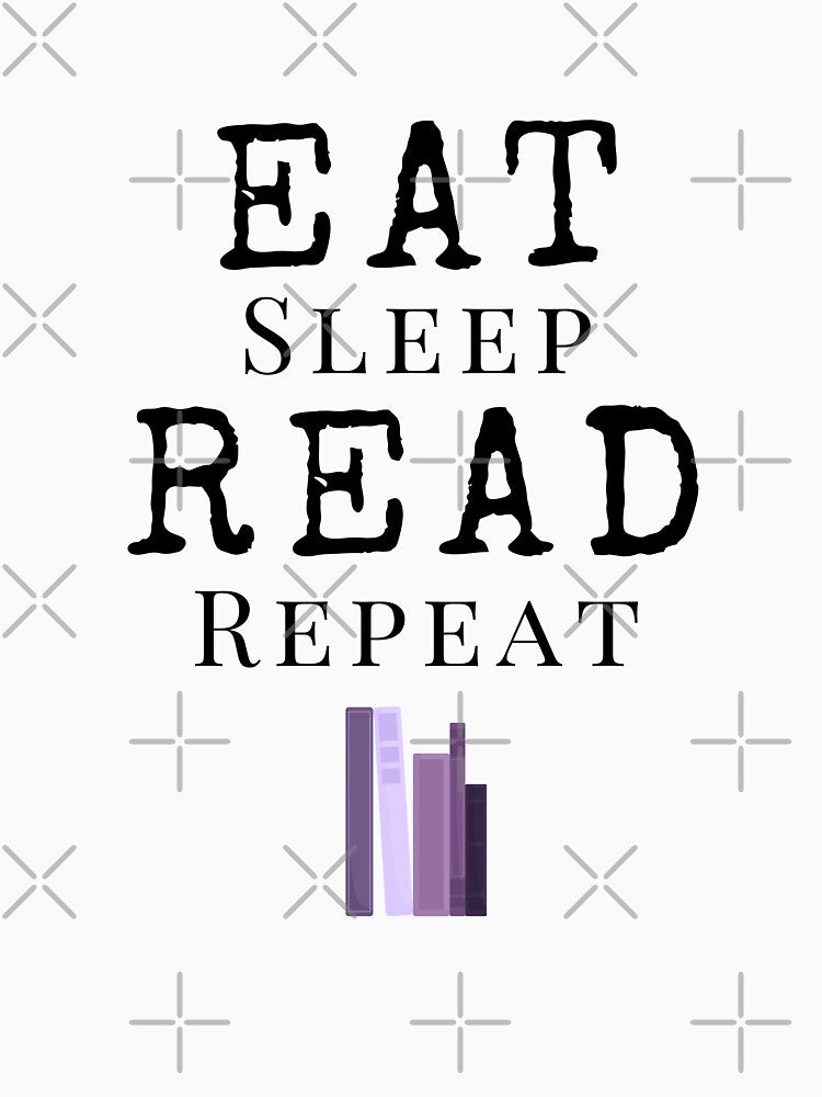 Eat Sleep Read Repeat Book Lover Gift Sticker by ade-datt