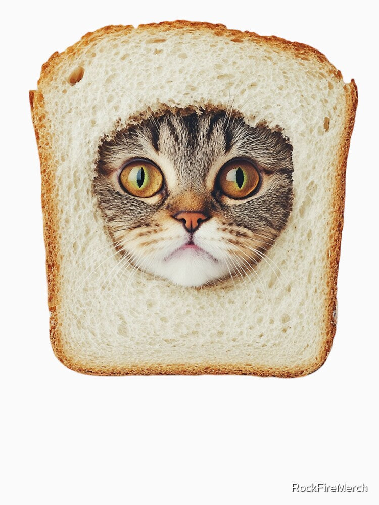 Cat Bread Face by RockFireMerch
