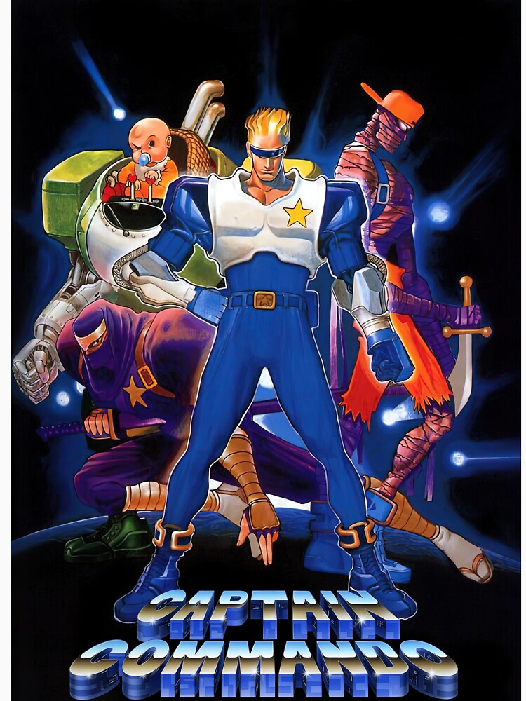 Captain Commando Retro Arcade Hero Design by Retr0Tshirts
