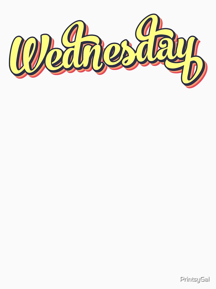 Retro colorful font wednesday by PrintsyGal