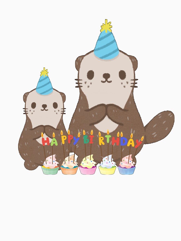 Birthday Otters by ridnaledesigner