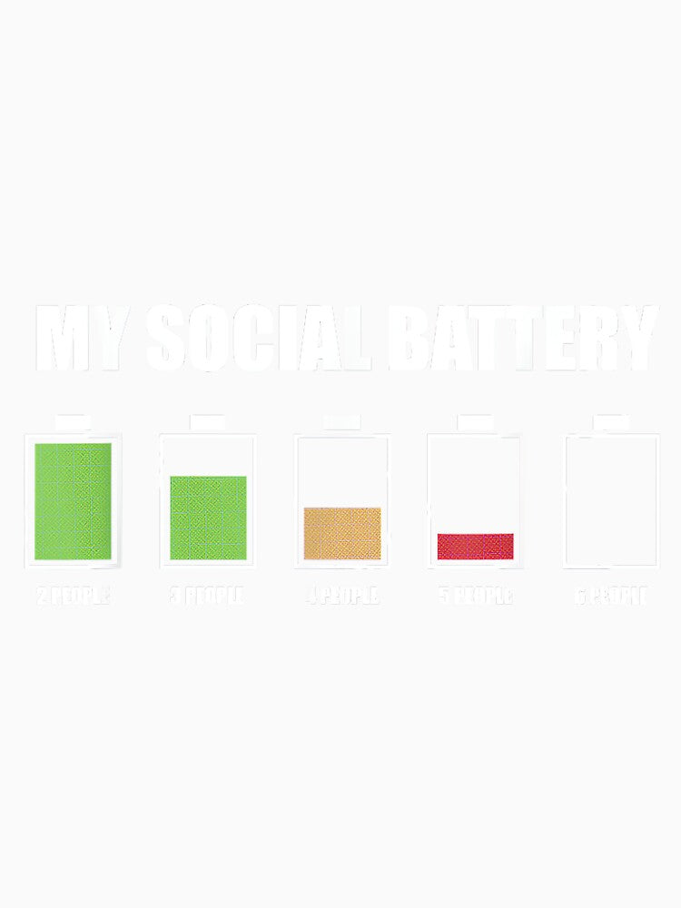 My Social Battery Low Energy Anti Social Funny Introvert by JohnVBurks