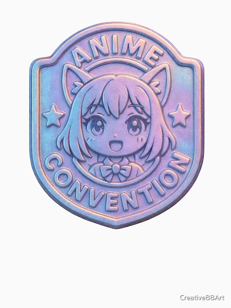 Anime Convention Anime Girl Badge by Creative88Art