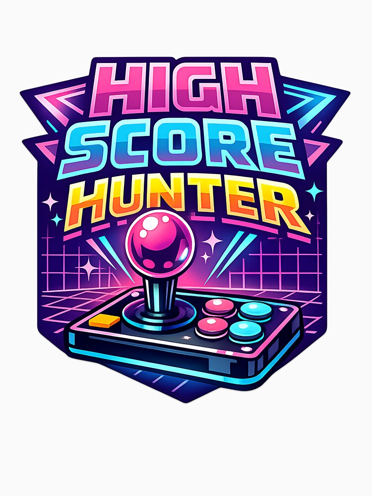 High Score Hunter Retro Arcade Gamer by athenaVart