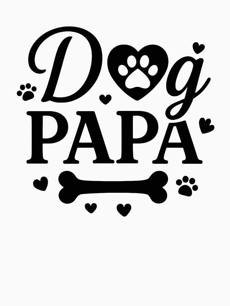 Dog Papa Paw Heart Cute Dog Dad Design by OwnYourMood