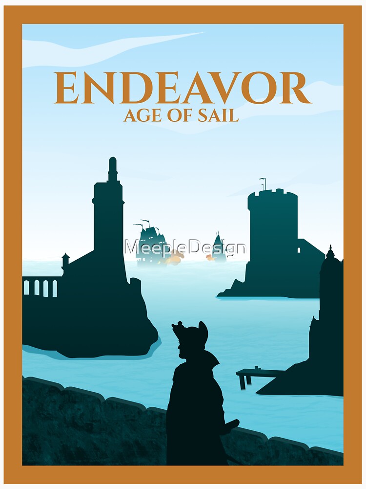 Endeavor Age of Sail - Board Games - Minimalist Travel Poster Style - Board Game Art by MeepleDesign
