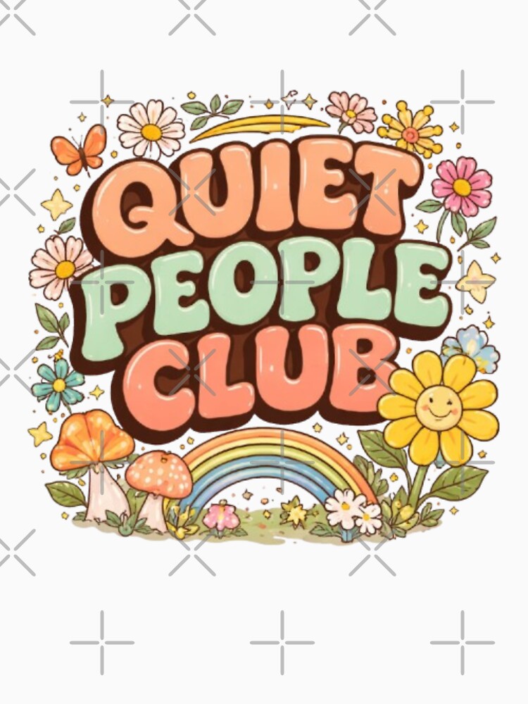 Quiet People Club Retro Aesthetic Typography Design by Sanika arts