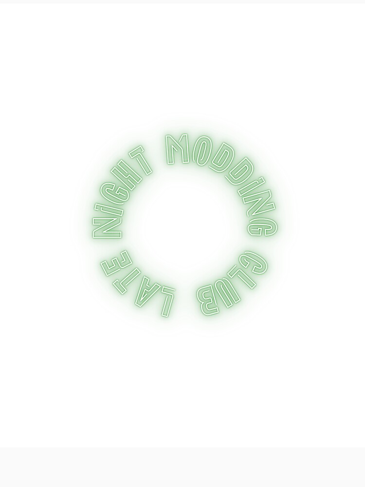 Late Night Modding Club - Neon Keyboard Badge by ThockStation