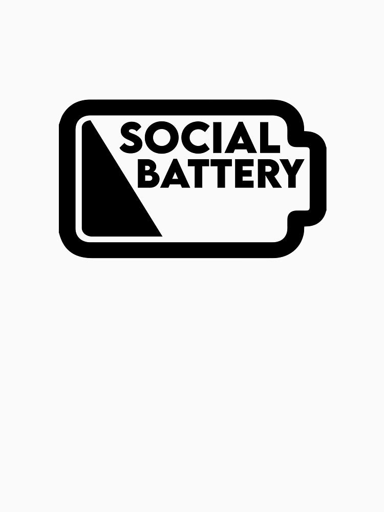 Social Battery 20% – Funny Introvert Design by DKunic