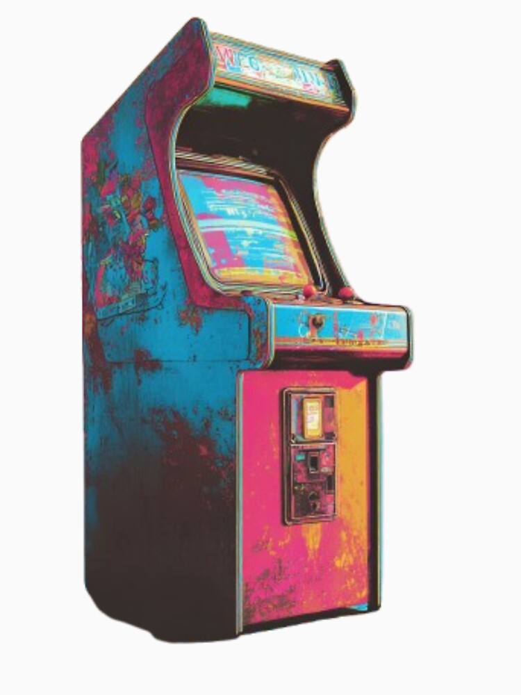 Retro Arcade Machine – Vintage 80s Gaming Aesthetic by AlexLineArt