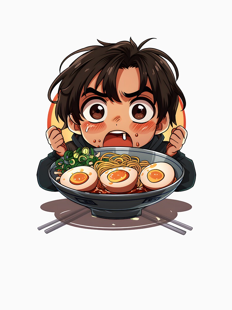 Eating Spicy Ramen Bowl by PCGDrawing