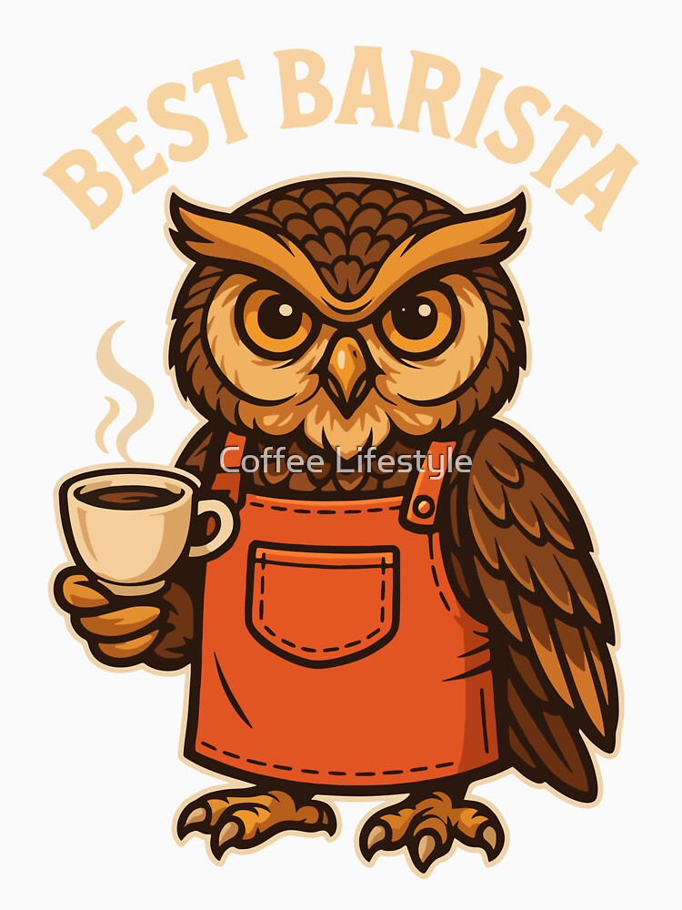 Best Barista – Owl Design for Night Shift Coffee Masters by Coffee Lifestyle