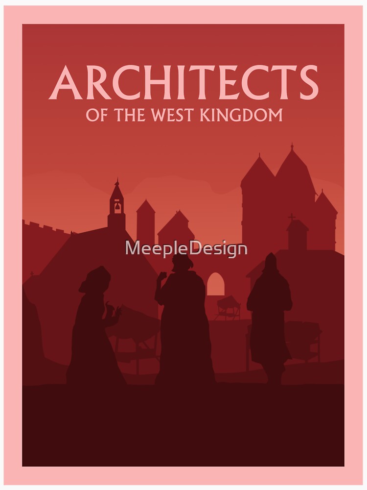 Architects of the West Kingdom - Board Games - Minimalist Travel Poster Style - Board Game Art by MeepleDesign