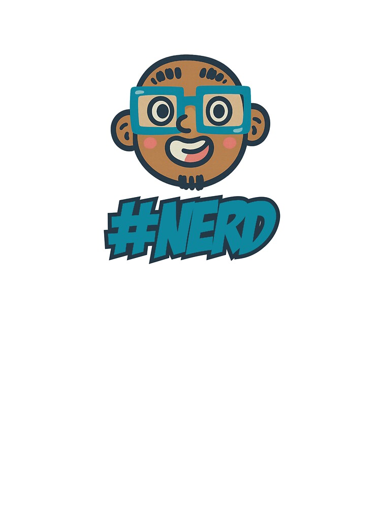#NERD – Happy Geek Cartoon Face by CanSparkleArt