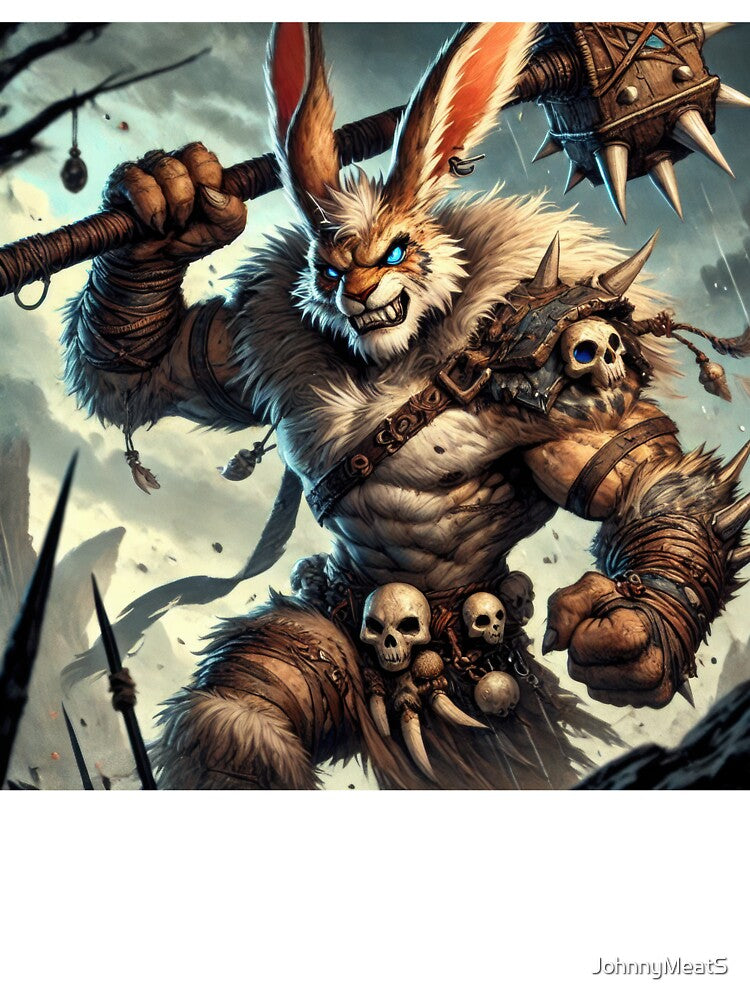Harengon Barbarian by Johnny MeatShield