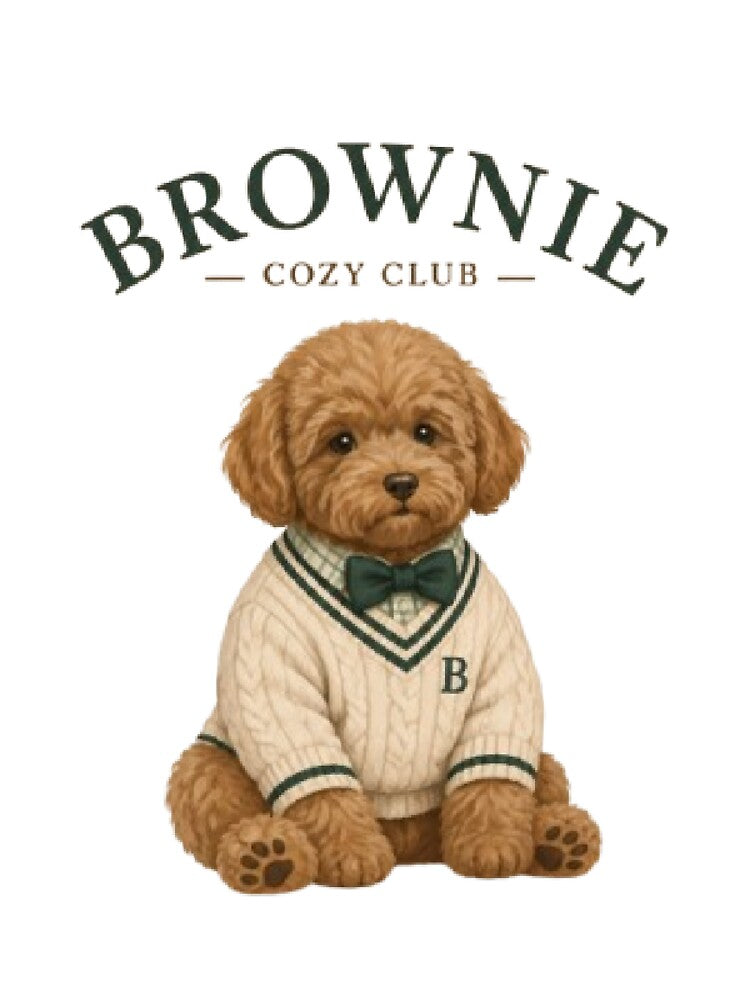 Brownie Cozy Club Cute Puppy Preppy Aesthetic Cozy Dog Lover by AveniaOficial