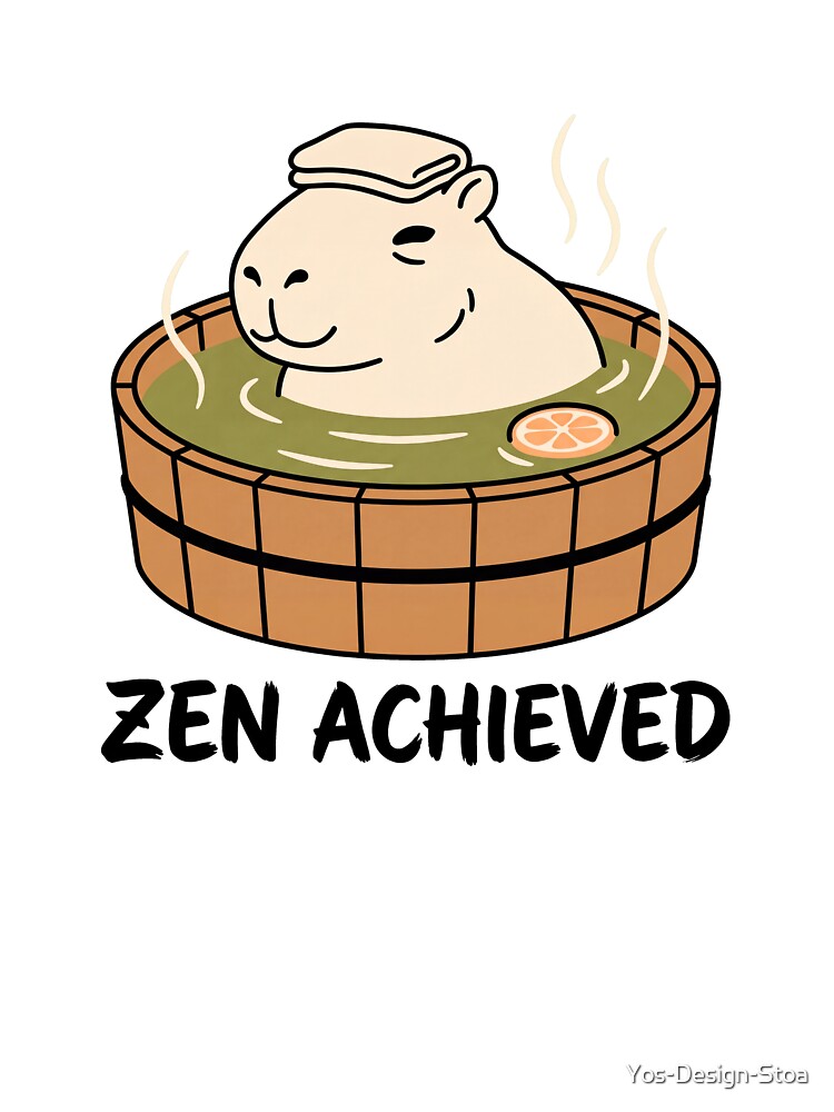 Zen Achieved / Onsen Capybara by Yos-Design-Stoa