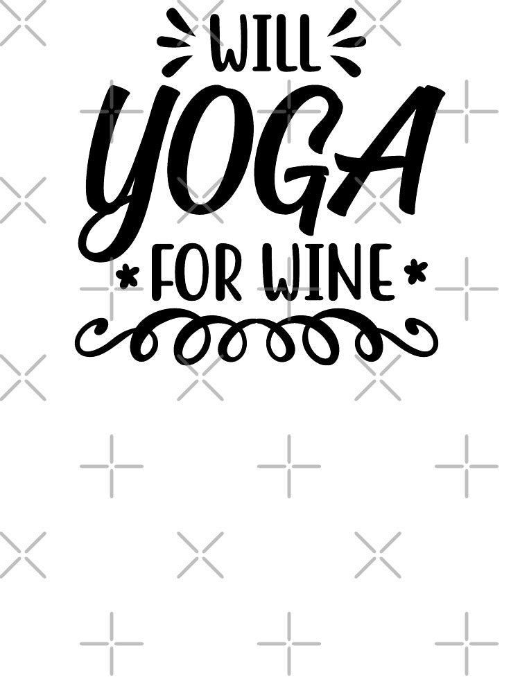 Yoga Quote Will Yoga For Wine Motivational Saying by SoccaTamam