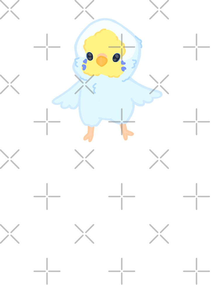 Kawaii chubby budgie - yellow face blue parakeet by parakeetie397