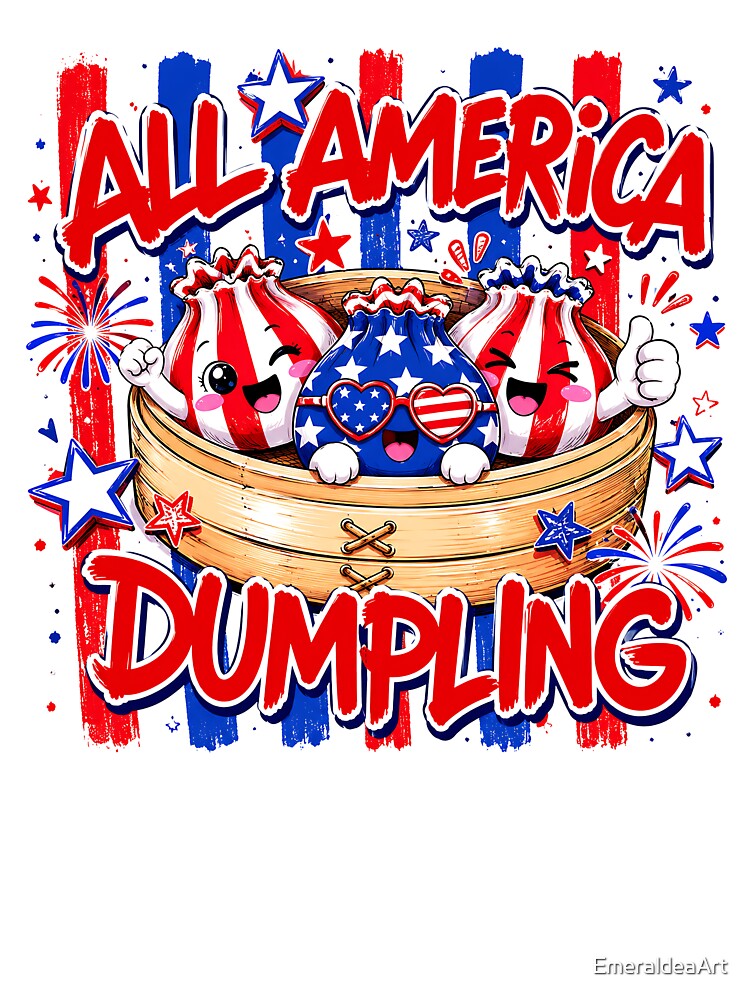 All American Dumpling – Cute Squishy Kawaii Characters by EmeraldeaArt