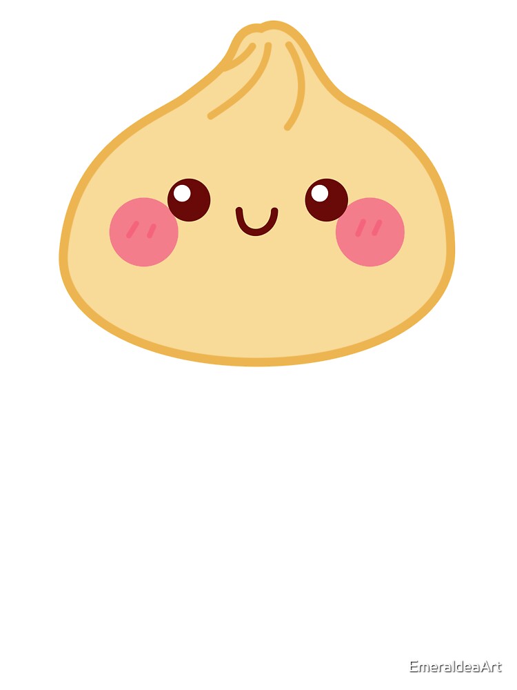 Darker yellow squishy Dumpling – Cute Kawaii Food Character Design by EmeraldeaArt