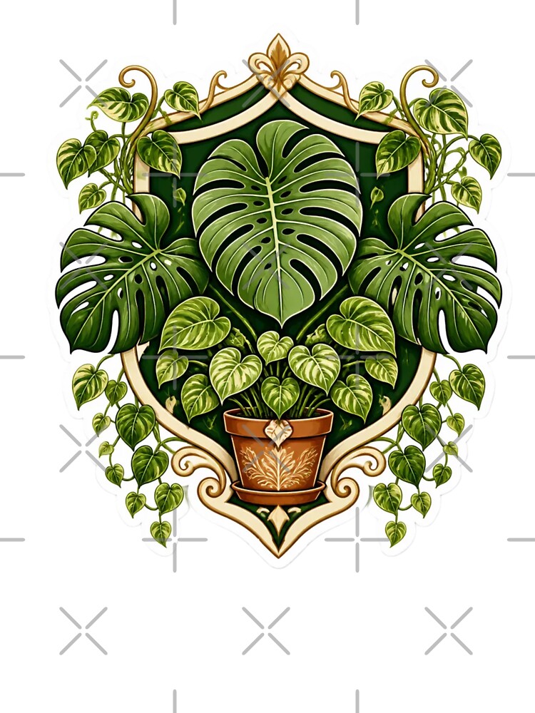 Plant Lady Botanical Crest Houseplant Emblem by StickyGuys